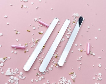 Cakesicle sticks - Acrylic cake sticks - Cake pop sticks - Mirror cakesicle  sticks - Rose gold cake stick -  Gold Cakesicle sticks