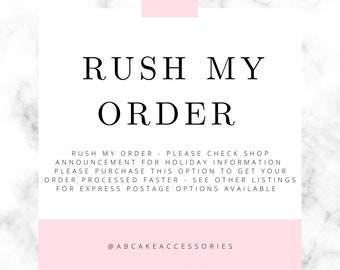 RUSH MY ORDER - please message once this has been purchased - Happy birthday cupcake topper - Cupcake charm disc - Acrylic cupcake topper