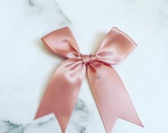 Cakesicle bows - pre tied satin ribbon bows - gold bow - pink bow - black bow - white bow - red bow