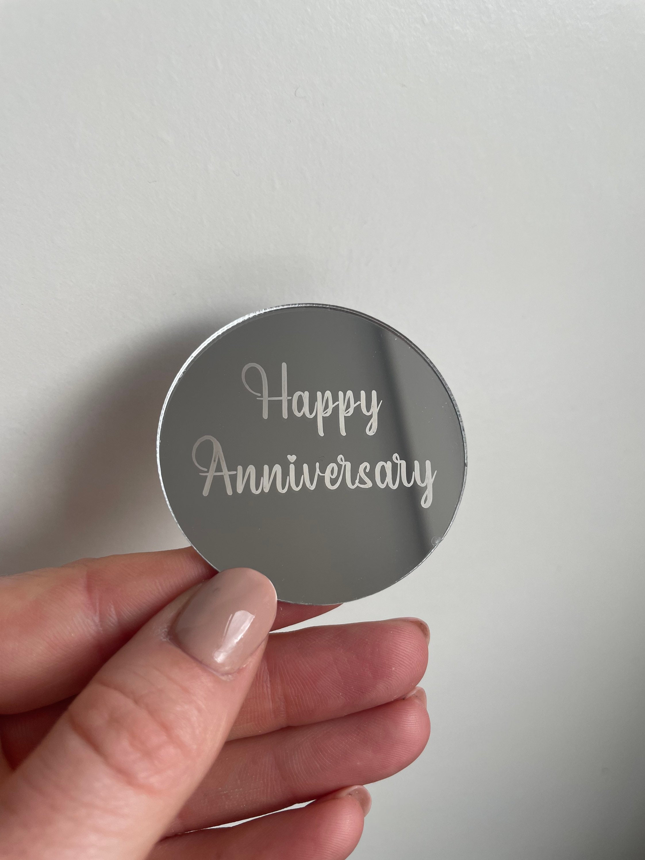 Happy Anniversary Cupcake Topper Cupcake Charm Disc Etsy