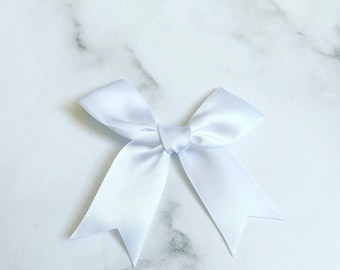 Cakesicle bows - pre tied satin ribbon bows - gold bow - pink bow - black bow - white bow - red bow