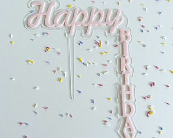 Happy birthday cake topper - cake topper - birthday cake topper