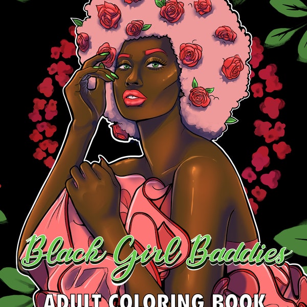 5 Coloring Pages Black Girl Magic Digital Download Collection 1