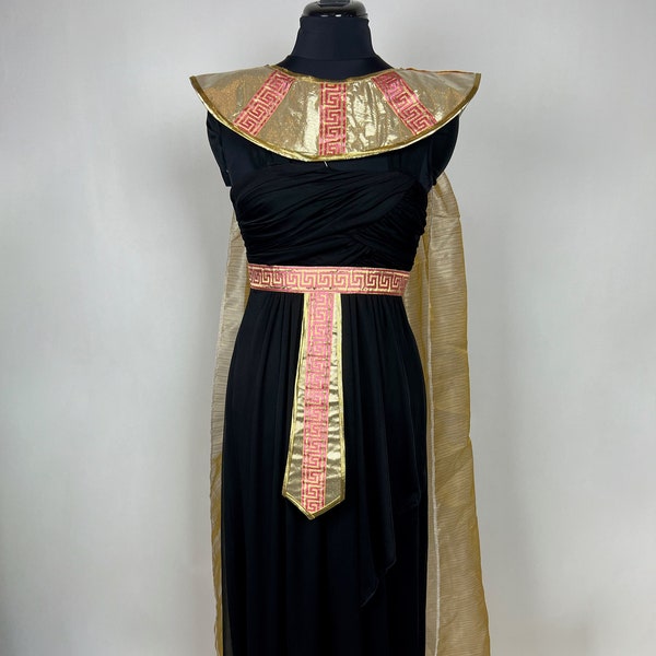 Cleopatra Costume Ladies Extra Small Girls Large Egyptian Princess Fancy Dress Pink Gold Black Goddess Refashion