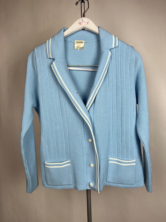 Blue Cardigan Vintage 1950s or 1960s  Keynote Wome