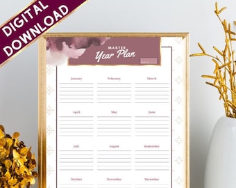 Master Year Plan | Instant Download & Print