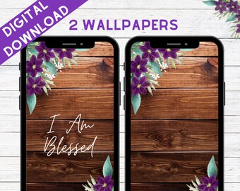 IK BEN GEZEGEND | 2 paarse bloemen telefoon wallpapers | Png-| direct downloaden Dagelijkse affirmaties