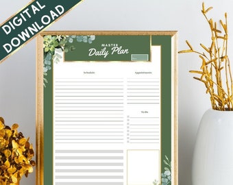 Master Daily Plan | Instant Download & Print