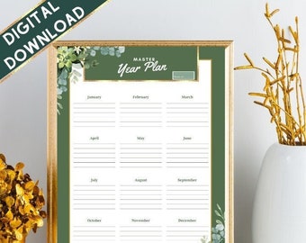 Master Year Plan | Instant Download & Print