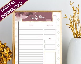 Master Daily Plan | Instant Download & Print