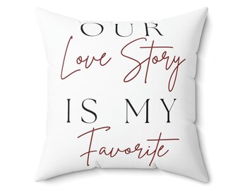 Love Story Pillow | Spun Polyester Square Pillow