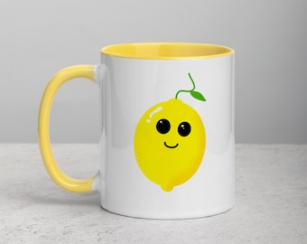 Lumpy Lemon Mug, Cute Fruit Mugs, When Life Gives You Lemons, Original Artwork