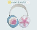 Airpods Max Headphone Covers | Seashell & Starfish Design | Crochet AirPods Max Case | AirPod Max Cover | Handmade product logo