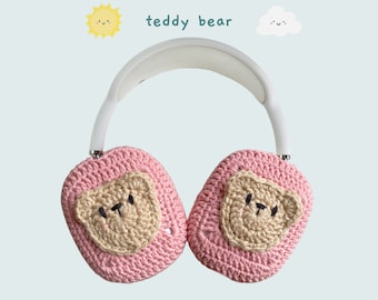 Airpods Max Headphone Covers | Crochet AirPods Max Case | AirPod Max Cover | Single Color with Motif | Handmade