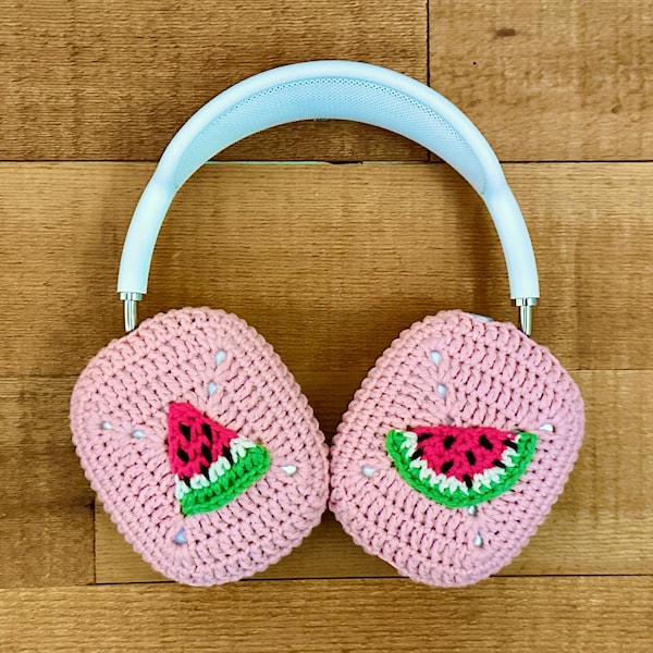 Airpods Max Headphone Covers | Watermelon Design | Crochet AirPods Max Case | AirPod Max Cover | Handmade