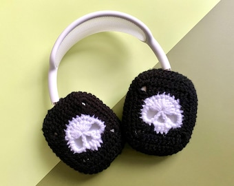 Airpods Max Headphone Covers | Skulls Design | Crochet AirPods Max Case | AirPod Max Cover | Handmade