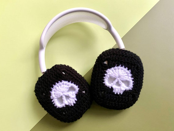 Airpods Max Headphone Covers | Skulls Design | Crochet AirPods Max Case | AirPod Max Cover | Handmade