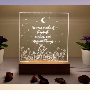 The Glow-Mi DIY Engraving Mood Light Warm Yellow DIY Activity at Home, Unique Home Decor, Cozy Acrylic Lighting, Personalized Gift image 1