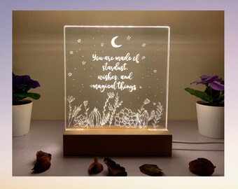 The Glow-Mi DIY Engraving Mood Light (Warm Yellow) - DIY Activity at Home, Unique Home Decor, Cozy Acrylic Lighting, Personalized Gift