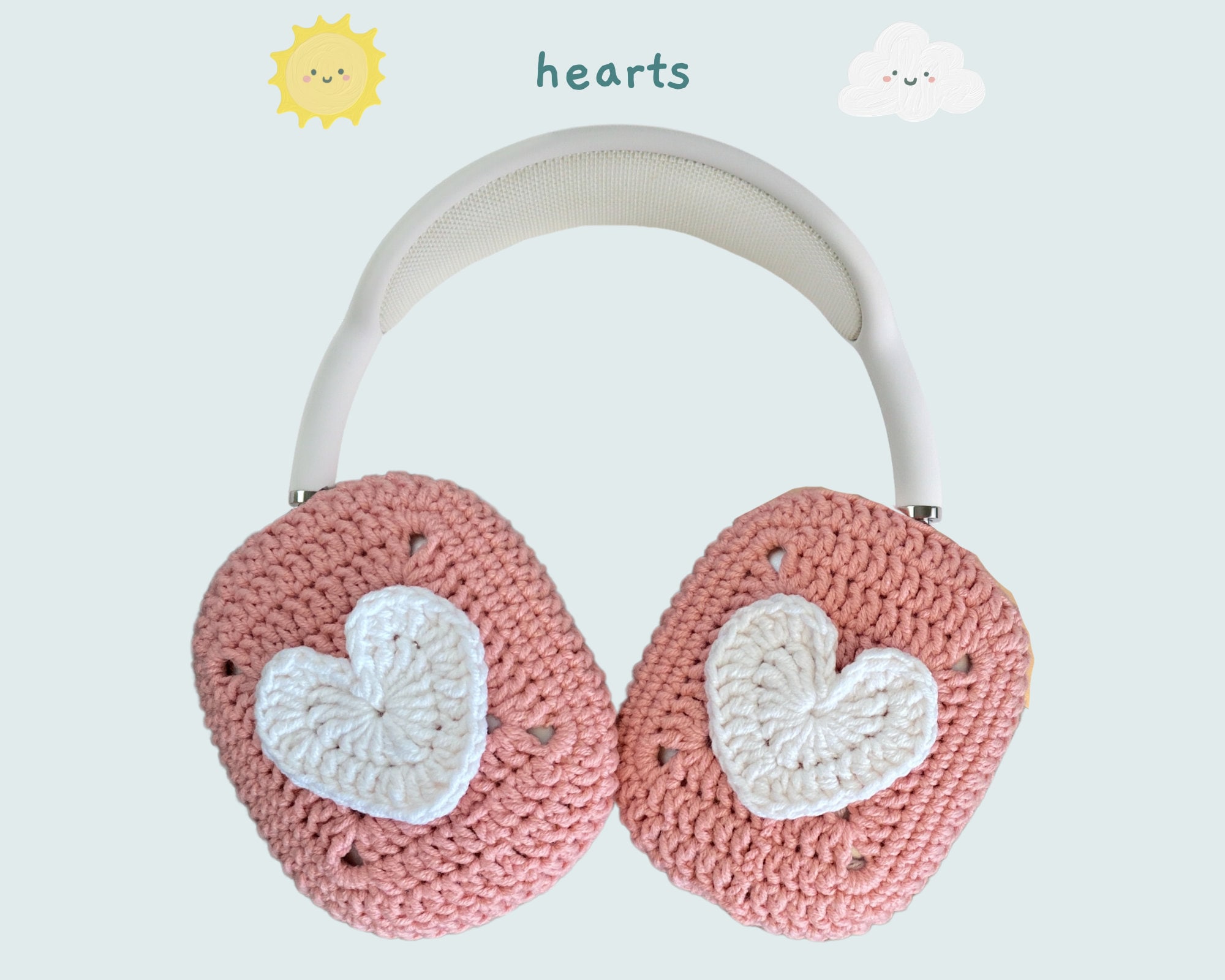 まい様オーダー品 花モチーフのAirPods MAXヘッドフォンカバー まい様