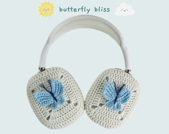 Airpods Max Headphone Covers | Butterfly Design | Crochet AirPods Max Case | AirPod Max Cover | Handmade