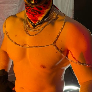 Men, Shoulder, Chest, Body Chain,