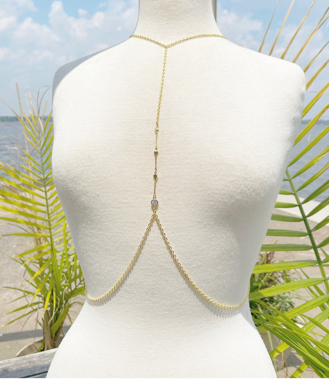 Necklace and belly chain connected Clearance