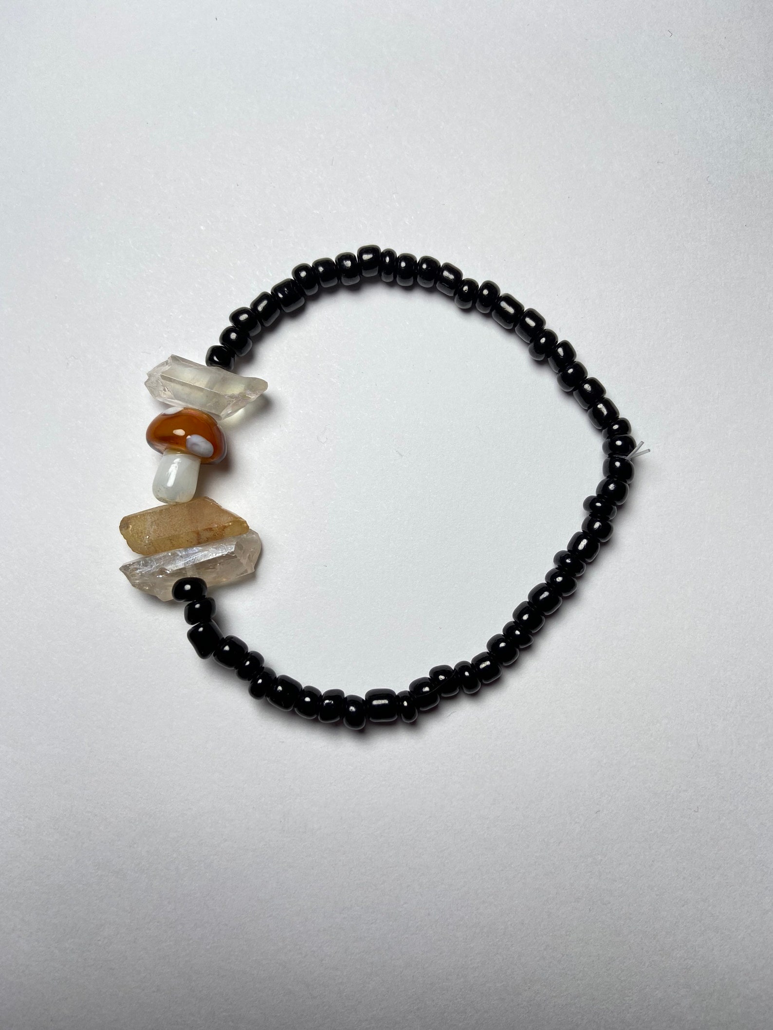 Mushroom Beaded Bracelet Mushroom Bracelet Cottage Core Etsy