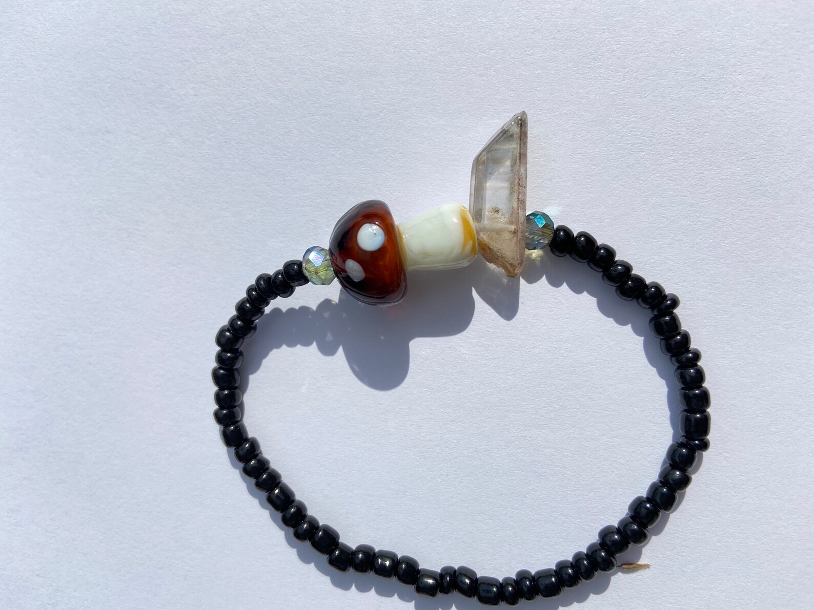 Mushroom Beaded Bracelet Mushroom Bracelet Cottage Core Etsy