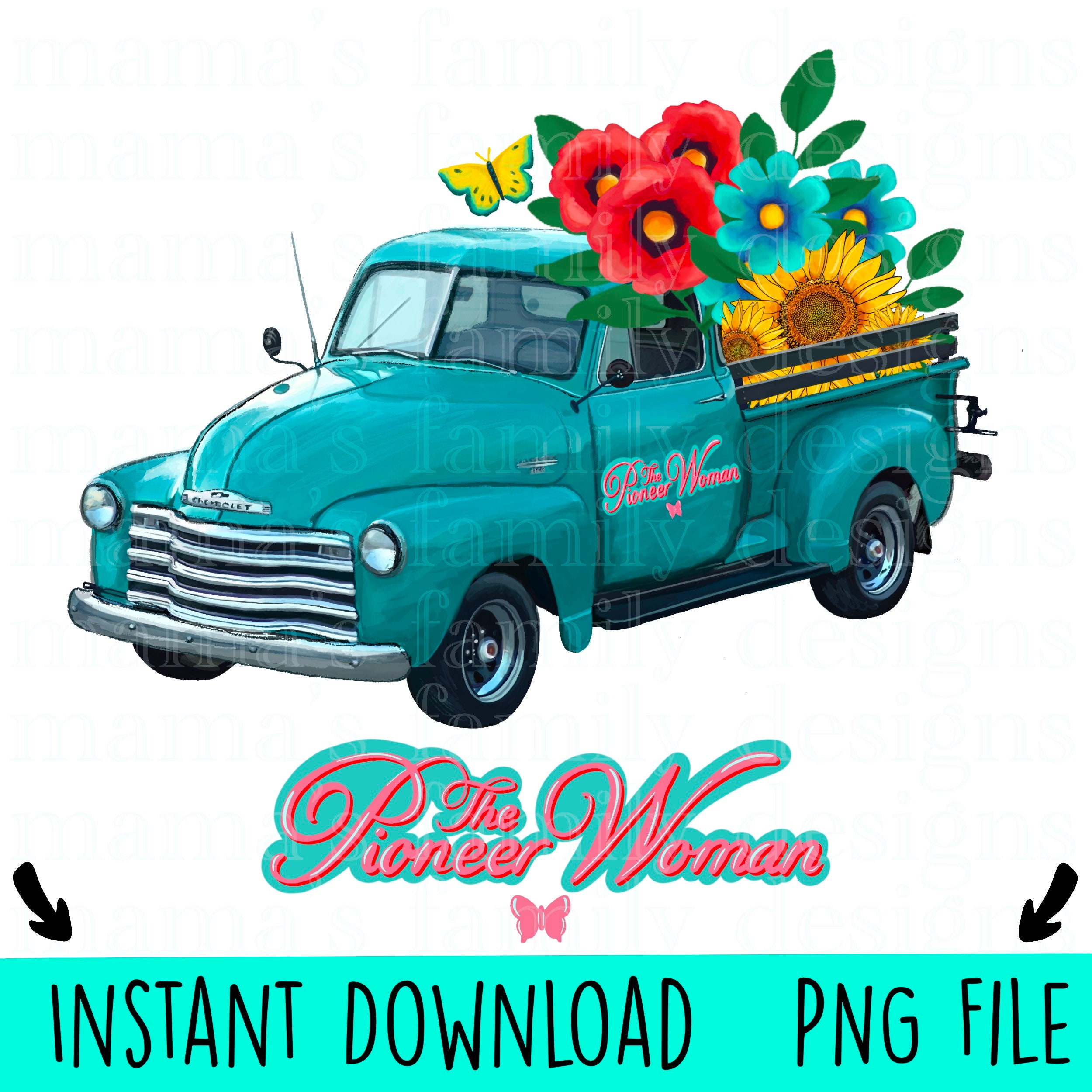 The Pioneer Woman Truck DIGITAL DOWNLOAD sublimation and htv Etsy