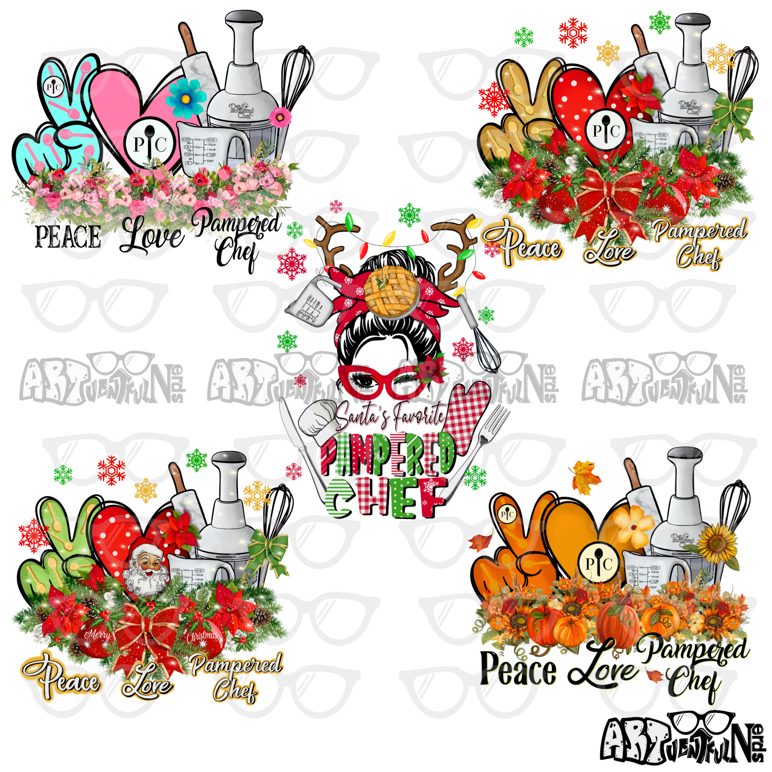 5 Files Pampered Chef Bundle DIGITAL DOWNLOAD Sublimation Etsy