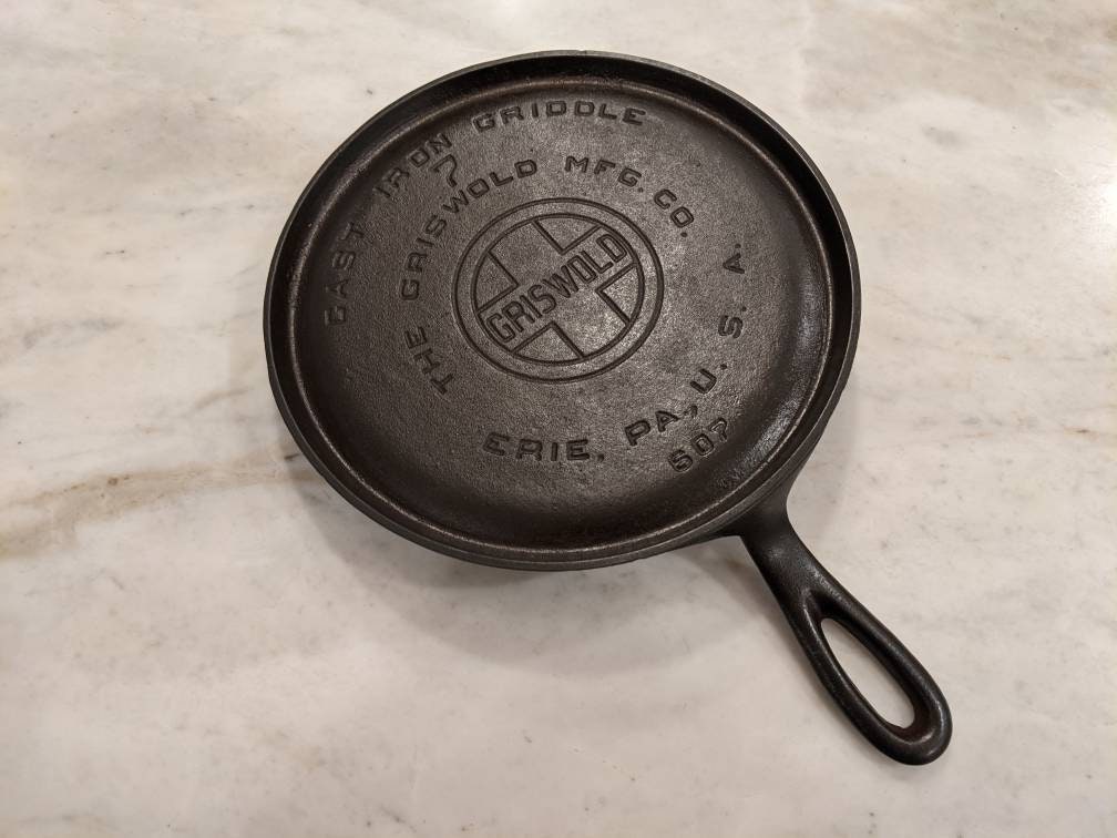 Griswold Cast Iron Skillet 10 #716 Large Block Logo Heat Ring - Waterfront  Online