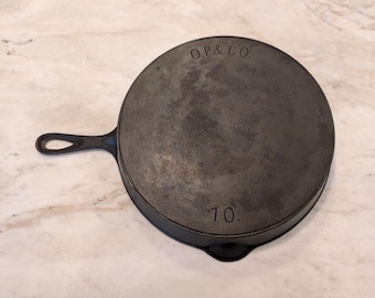 RARE OP & Co no.10 Cast Iron Skillet Orr Painter and Co BIG
