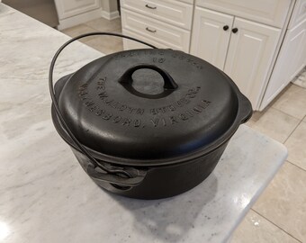 RARE WJ Loth's no.10 Dutch Oven Cast Iron INCREDIBLE