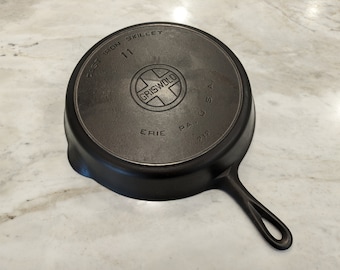 RARE Griswold 11 LBL Heat Ring Skillet Cast Iron 717 WOW