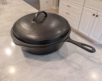 RARE Vintage Wagner no.9 Chicken Fryer Cast Iron w/ Lid 1089 AMAZING
