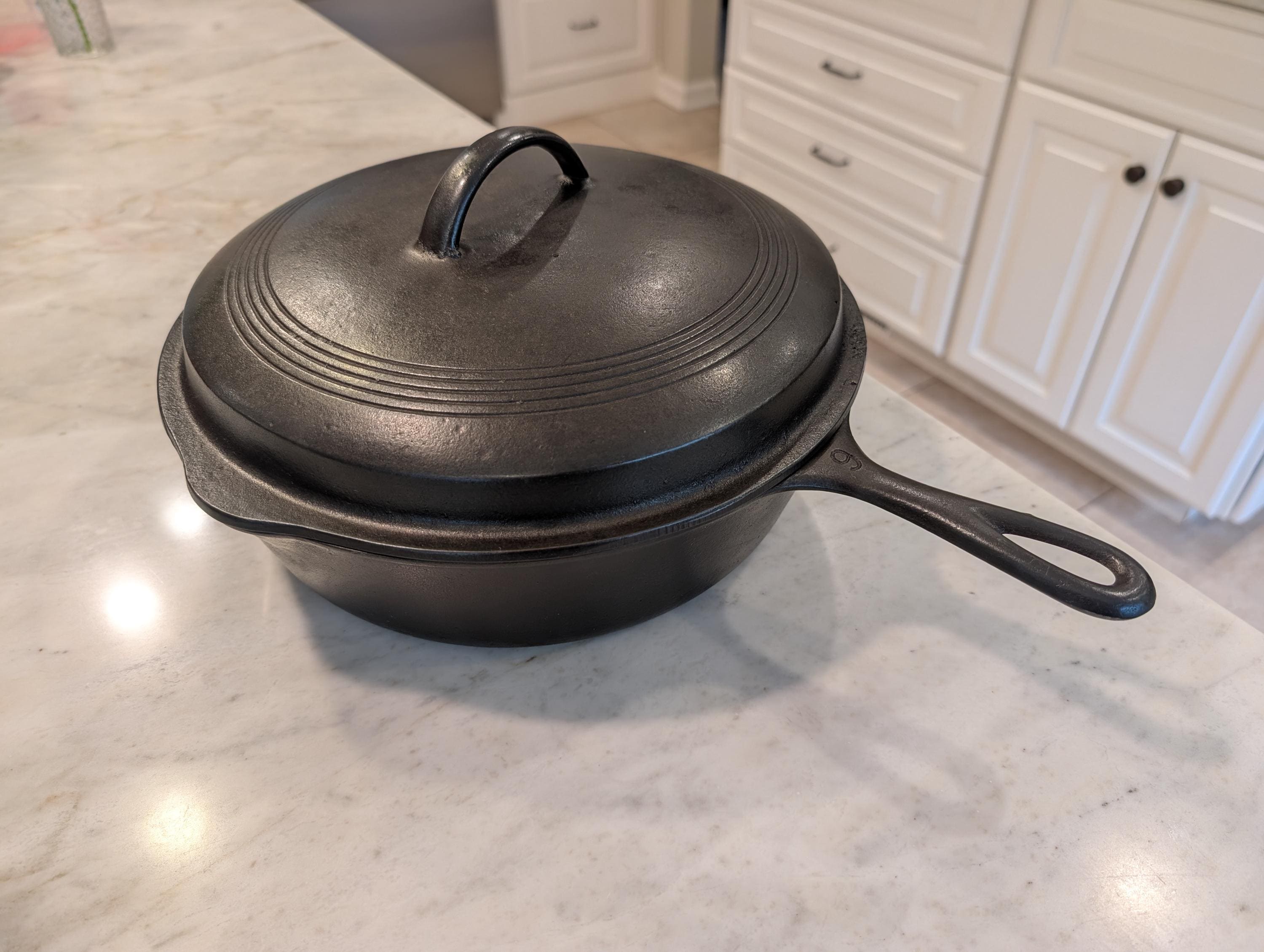 RARE Vintage Wagner No.9 Chicken Fryer Cast Iron W/ Lid 1089