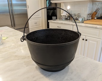 RARE Vintage Griswold no.5 Kettle Cast Iron Slant Logo 787 LOOK