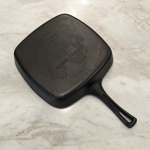 COOL Vintage Wagner Square Cast Iron Skillet 1218 NICE