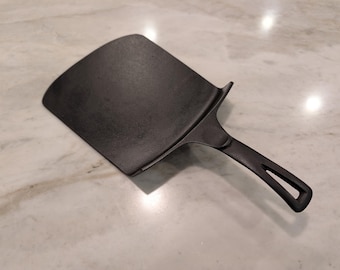 REPURPOSED Vintage Wagner Square Skillet Spatula Cast Iron COOL
