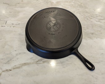 RARE Vintage Griswold 14 Slant Logo EPU Skillet Cast Iron 718 WOW