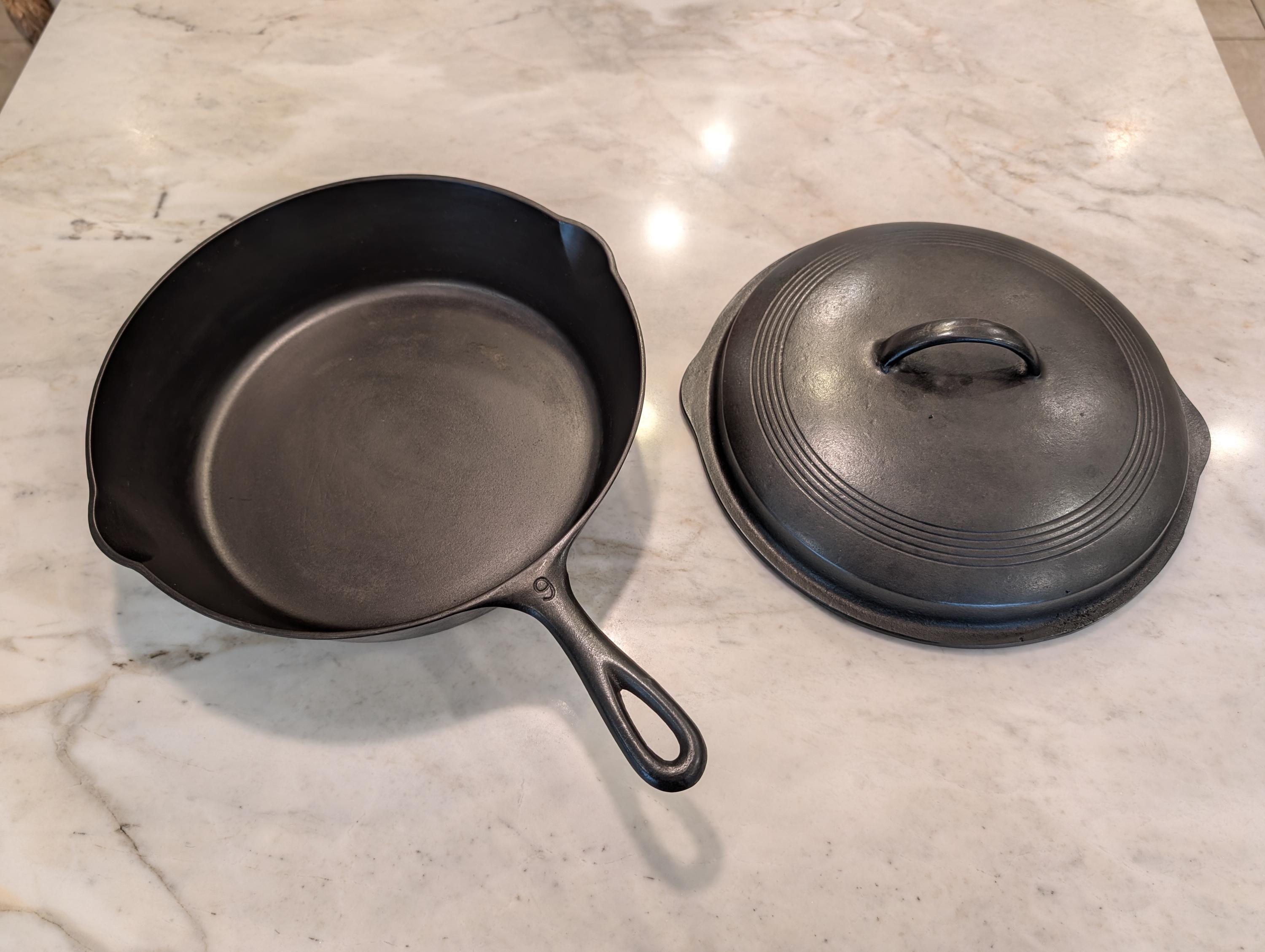 RARE Vintage Wagner No.9 Chicken Fryer Cast Iron W/ Lid 1089