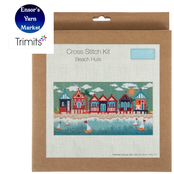 Kit de punto de cruz contado TRIMITS: Grande (Casitas de playa)