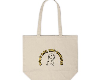 Funny Self Deprecating Humor Tote, Good boy, Bad choices, dog tote