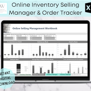 Inventory Spreadsheet & Order Tracker, Reseller spreadsheet, Online Order Tracker, Supply List Tracker, Product Manager