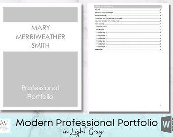 Professioneel portfolio, portfoliosjabloon, CV, CV-sjabloon, carrièreportfolio, sollicitatiegesprektool