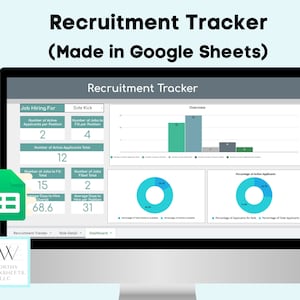 Recruitment tracker, recruitment template, recruitment dashboard, application tracker system, hiring tracker, recruitment planner, hiring