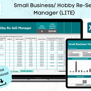 Inventory Tracker, Reseller Spreadsheet, inventory template, inventory tracker excel, Consignment Spreadsheet, Antique Booth Spreadsheet,