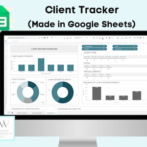 Client Tracker, Client List, CRM, Client Management, Client Spreadsheet, Customer List, Lead Management, Client Info, Customer Tracker