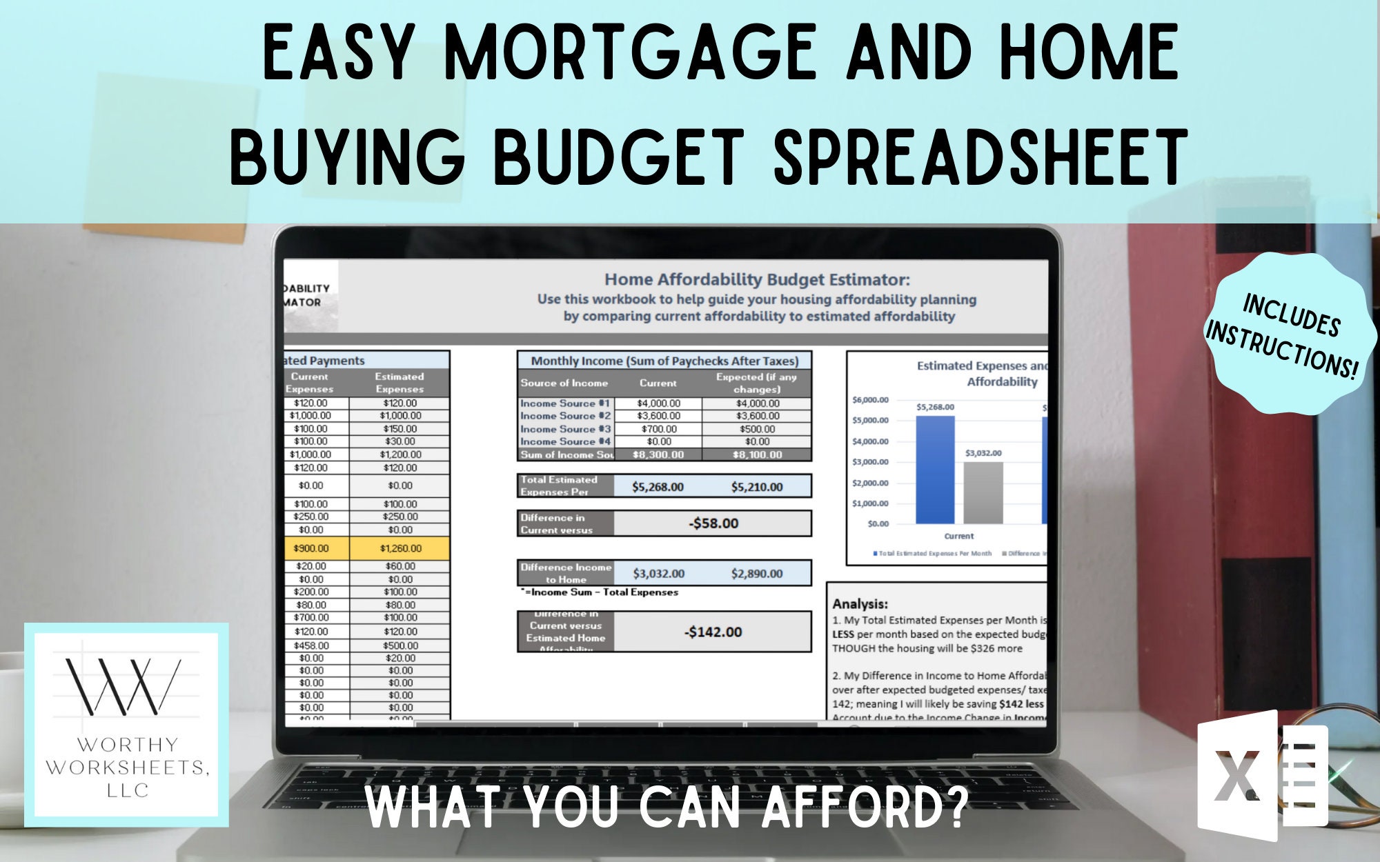 Home Buying Budget New Home Purchase Planner New Home Etsy